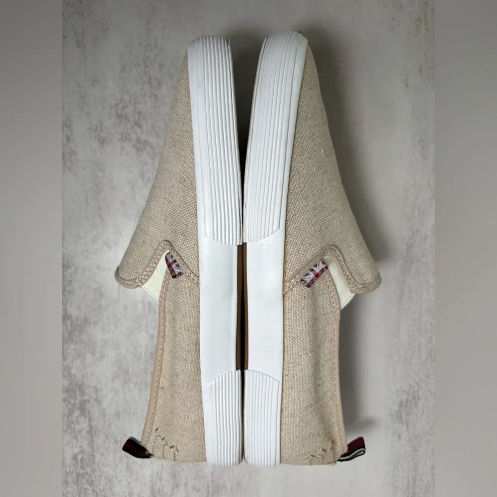 Ben Sherman Men’s Beige Slip-On Canvas Sneakers